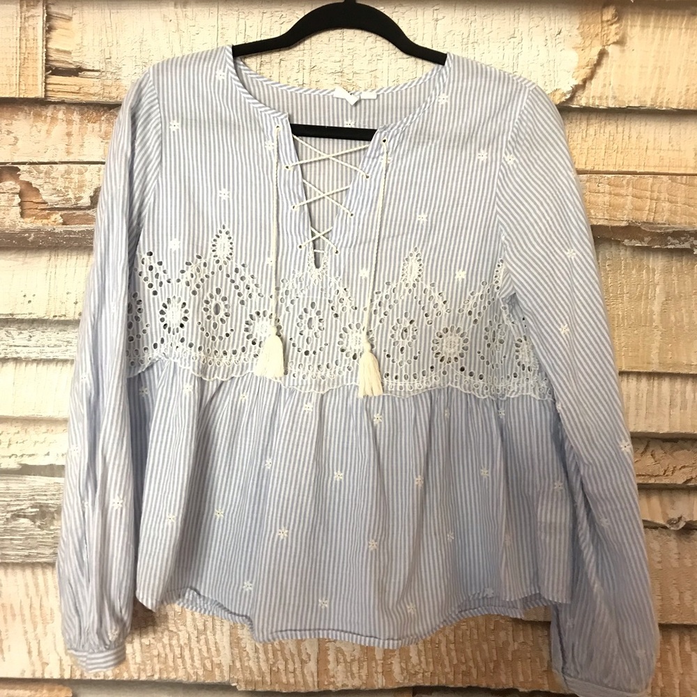 Cotton Eyelet blouse by GAP, size S.